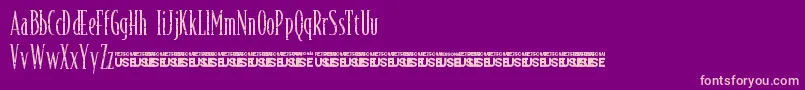 AsILayDyingLogoFontdemo Font – Pink Fonts on Purple Background