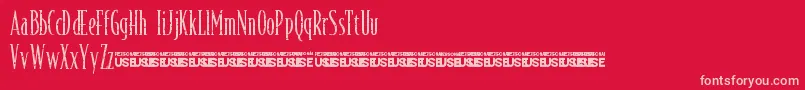 フォントAsILayDyingLogoFontdemo – 赤い背景にピンクのフォント