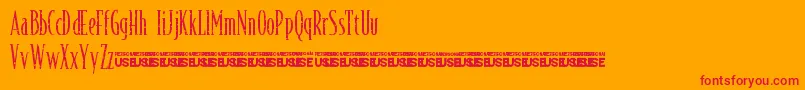 Fonte AsILayDyingLogoFontdemo – fontes vermelhas em um fundo laranja