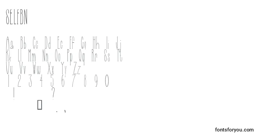 Шрифт SELFBN   (139960) – алфавит, цифры, специальные символы