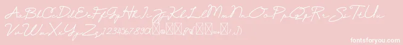 Selfiana Font – White Fonts on Pink Background