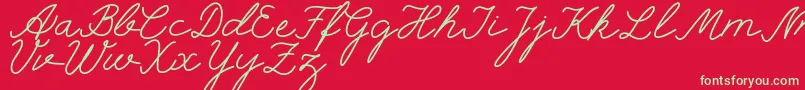 selfilla Font – Green Fonts on Red Background
