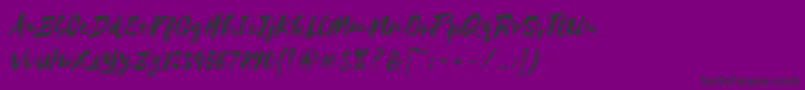 Selima -fontti – mustat fontit violetilla taustalla