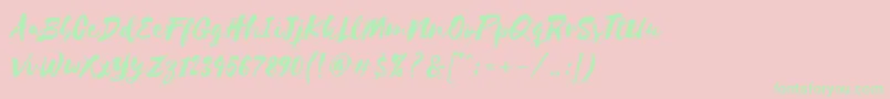 Selima  Font – Green Fonts on Pink Background