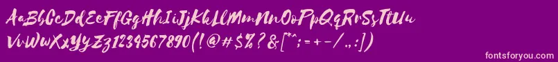 Selima  Font – Pink Fonts on Purple Background