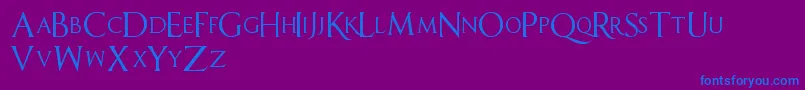 Sell Your Soul Font – Blue Fonts on Purple Background