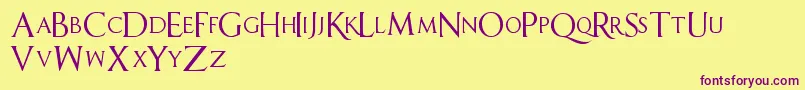 Sell Your Soul Font – Purple Fonts on Yellow Background