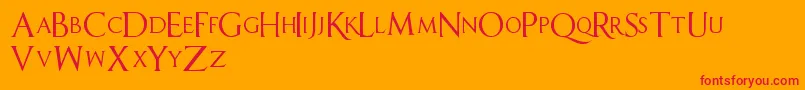 Sell Your Soul Font – Red Fonts on Orange Background