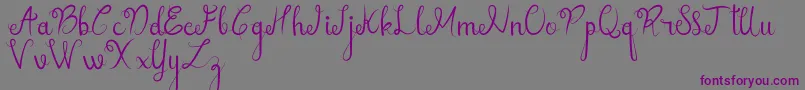 sellebeew demo Font – Purple Fonts on Gray Background