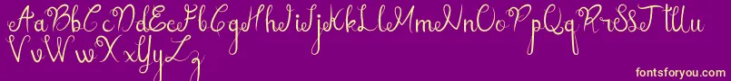 sellebeew demo Font – Yellow Fonts on Purple Background