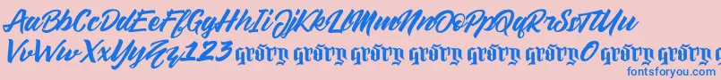 Sellwyne Demo Version Font – Blue Fonts on Pink Background