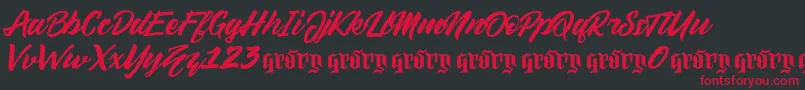 Sellwyne Demo Version Font – Red Fonts on Black Background