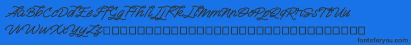 Semangkang Font – Black Fonts on Blue Background