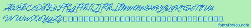 Semangkang Font – Blue Fonts on Green Background