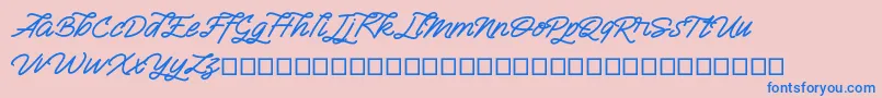 Semangkang Font – Blue Fonts on Pink Background