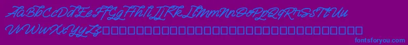 Semangkang Font – Blue Fonts on Purple Background