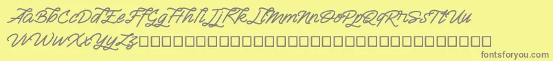Semangkang Font – Gray Fonts on Yellow Background