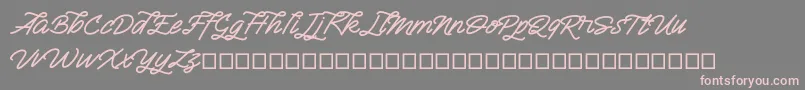 Fonte Semangkang – fontes rosa em um fundo cinza
