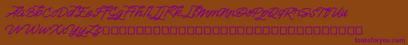 Semangkang Font – Purple Fonts on Brown Background