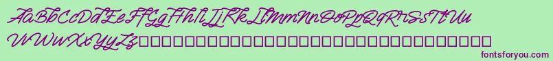 Semangkang Font – Purple Fonts on Green Background