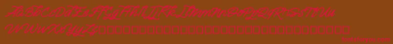 Semangkang Font – Red Fonts on Brown Background