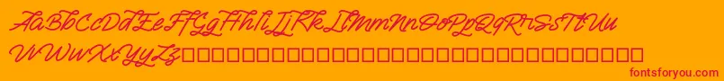 Semangkang Font – Red Fonts on Orange Background