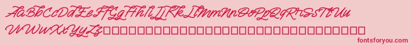 Semangkang Font – Red Fonts on Pink Background