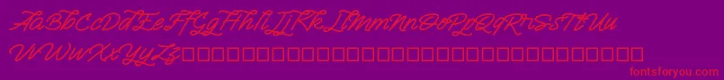 Semangkang Font – Red Fonts on Purple Background