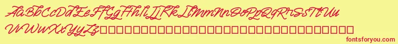 Semangkang Font – Red Fonts on Yellow Background