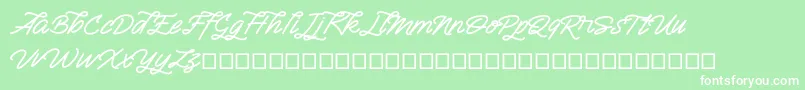 Semangkang Font – White Fonts on Green Background
