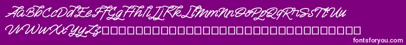 Semangkang Font – White Fonts on Purple Background