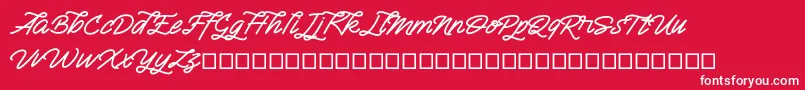 Semangkang Font – White Fonts on Red Background