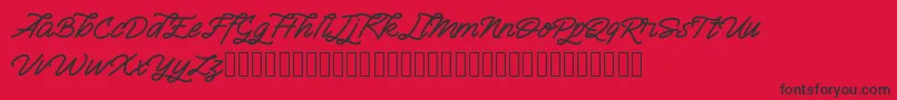 Semangkang Font – Black Fonts on Red Background