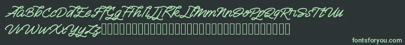 Semangkang Font – Green Fonts on Black Background