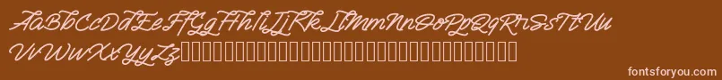 Semangkang Font – Pink Fonts on Brown Background