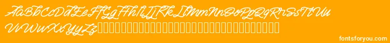 Semangkang Font – White Fonts on Orange Background