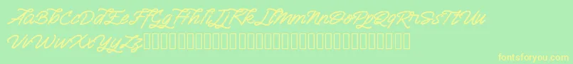 Semangkang Font – Yellow Fonts on Green Background