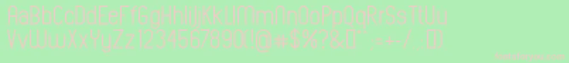 OvaltrackRegular Font – Pink Fonts on Green Background