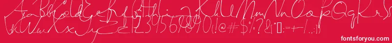 SemayaneHandwriting Font – White Fonts on Red Background