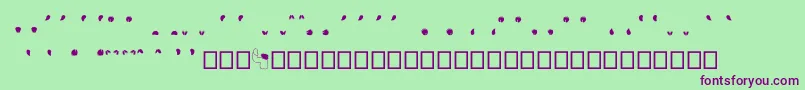 Semi Head-Schriftart – Violette Schriften auf grünem Hintergrund