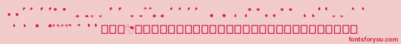 Semi Head-fontti – punaiset fontit vaaleanpunaisella taustalla