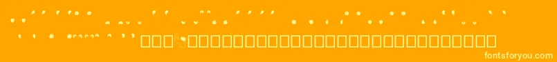 Semi Head-fontti – keltaiset fontit oranssilla taustalla