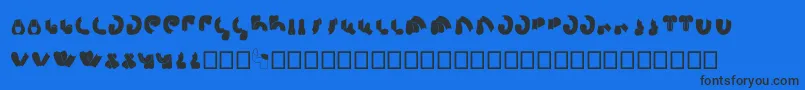 フォントSemi Shaft – 黒い文字の青い背景