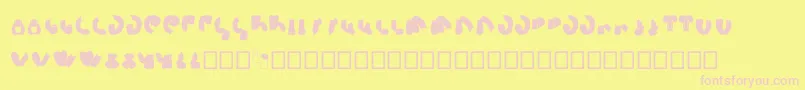 Semi Shaft Font – Pink Fonts on Yellow Background