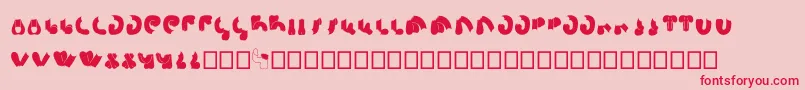 Semi Shaft Font – Red Fonts on Pink Background