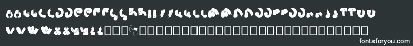 Шрифт Semi Shaft – белые шрифты на чёрном фоне
