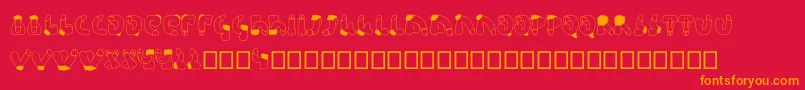 Semi Font – Orange Fonts on Red Background