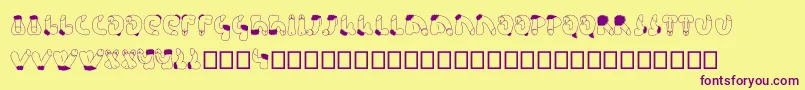 Semi Font – Purple Fonts on Yellow Background
