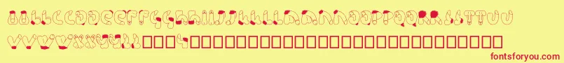 Semi Font – Red Fonts on Yellow Background