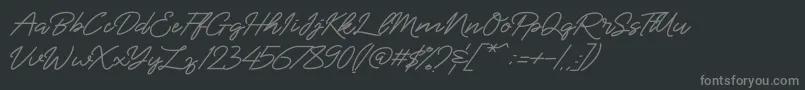 フォントSemirang – 黒い背景に灰色の文字